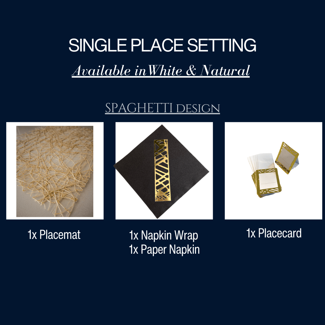 Single Placemat Place Setting (Spaghetti Design) - Place MattersSingle Place Setting