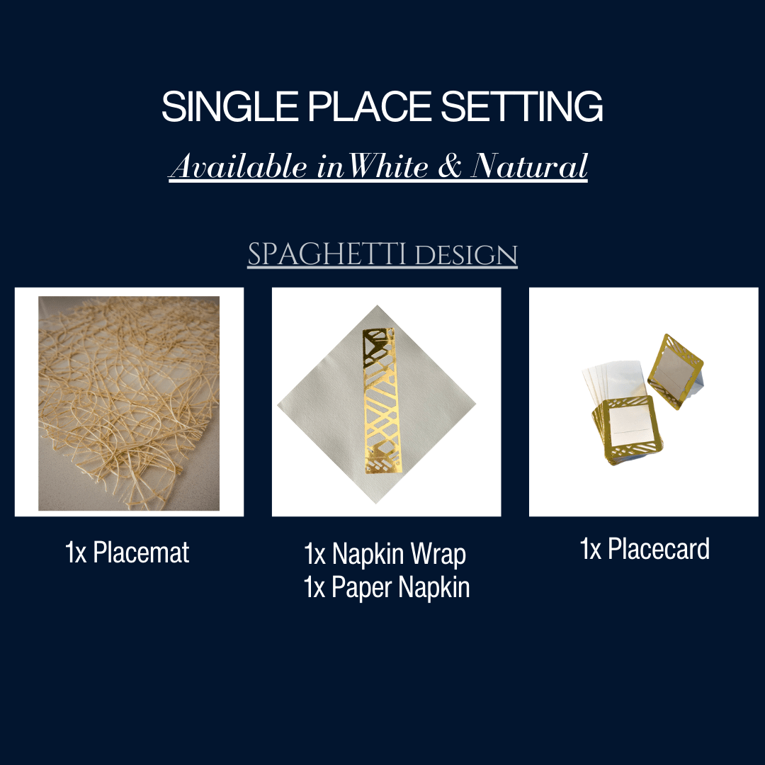 Single Placemat Place Setting (Spaghetti Design) - Place MattersSingle Place Setting