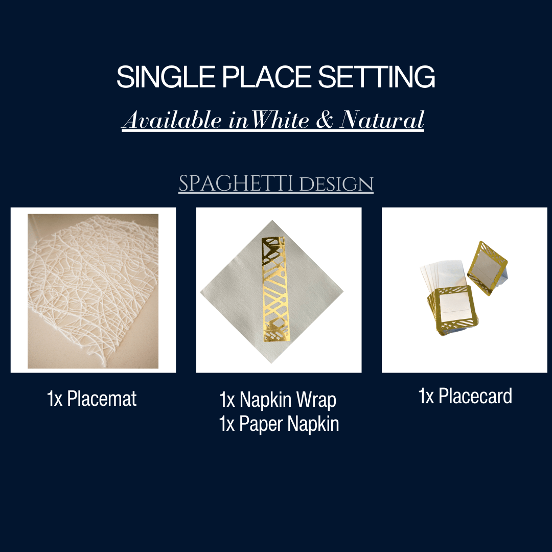 Single Placemat Place Setting (Spaghetti Design) - Place MattersSingle Place Setting