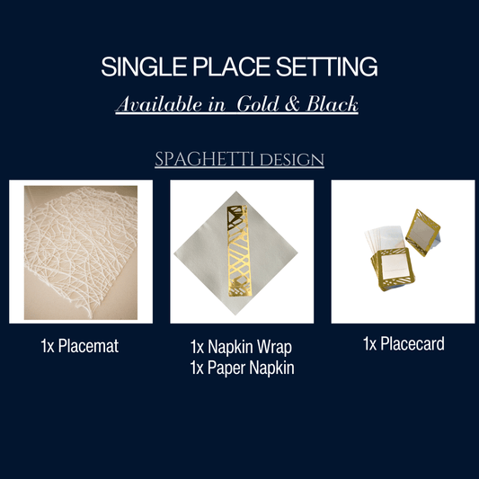 Single Placemat Place Setting (Spaghetti Design) - Place MattersSingle Place Setting