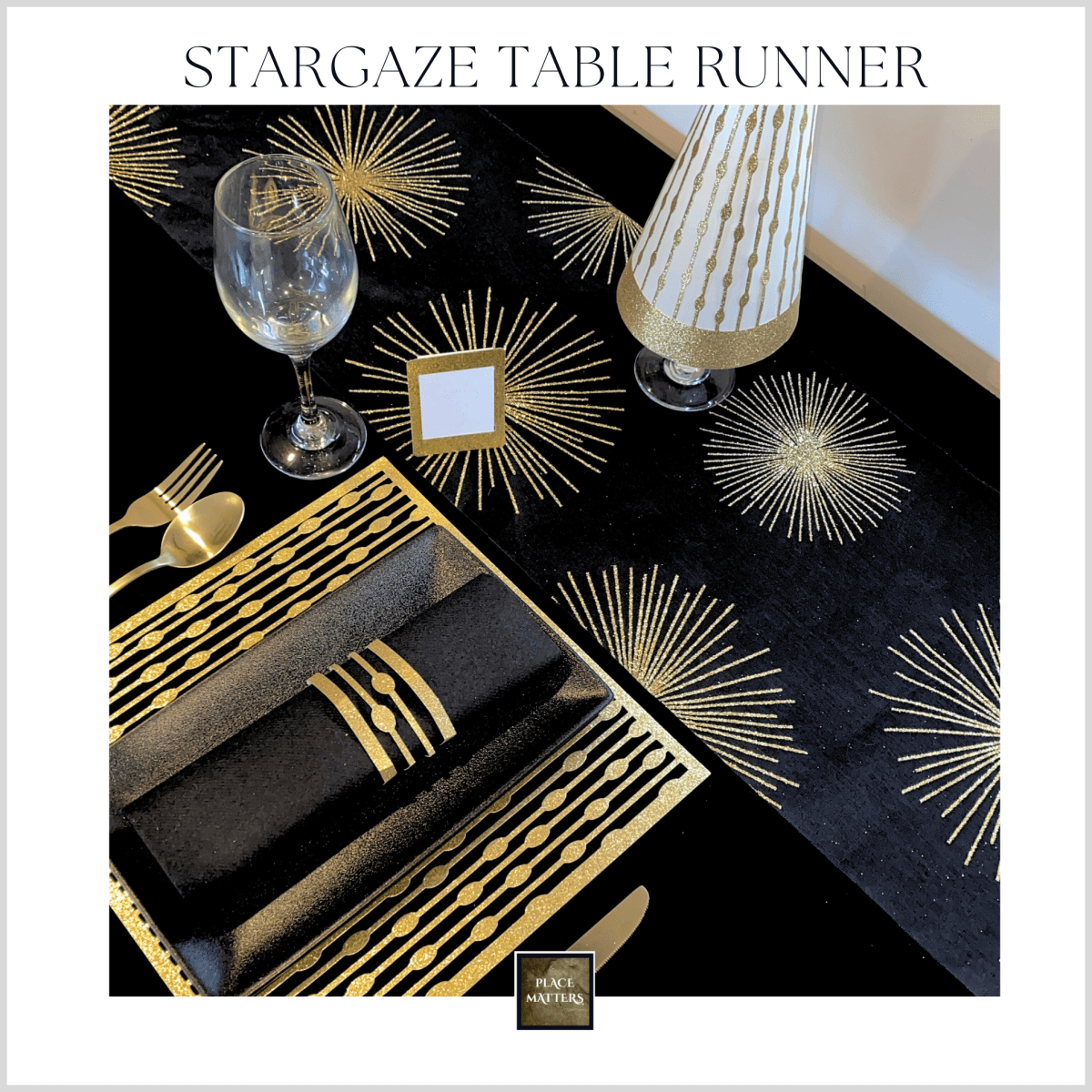 Black Stargaze Table Runners - Place MattersTable Runners