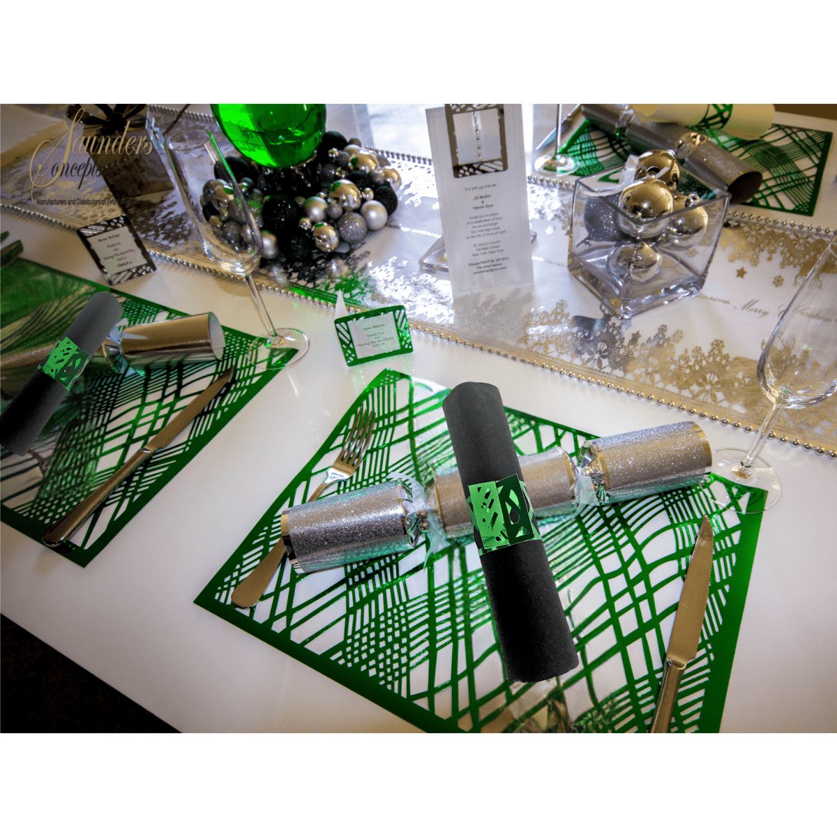 Christmas Table Setting Pack — Reindeer Weave Design with - Runner - Place MattersChristmas Table Setting Pack