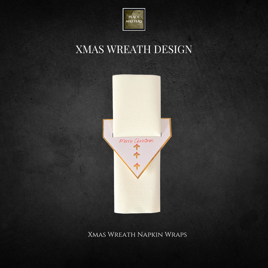 Christmas Napkin Wraps (Xmas Wreath) - Place Matters