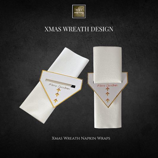 Christmas Napkin Wraps (Xmas Wreath) - Place MattersChristmas Table Decor