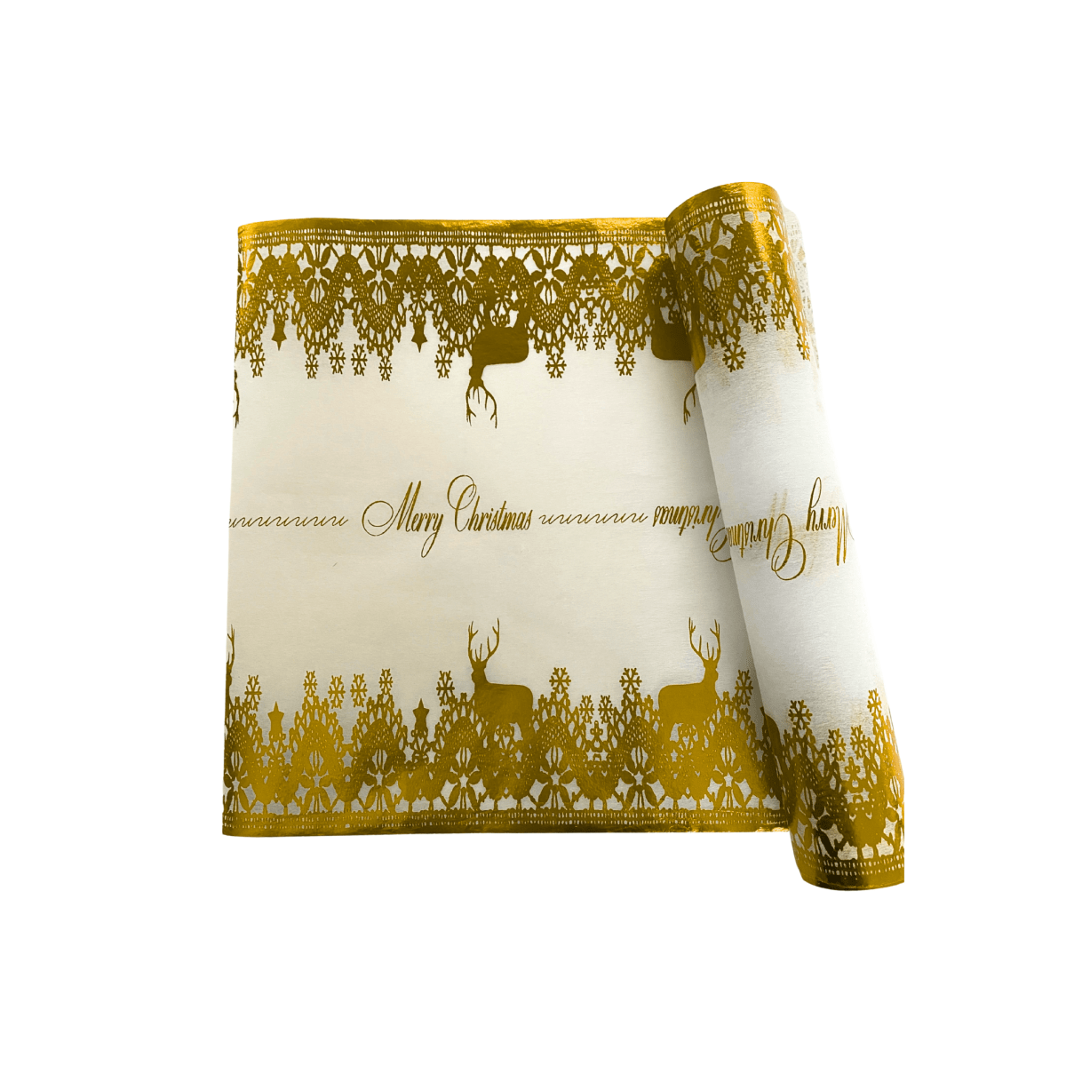 Christmas Gold Table Runners (Reindeer Design) - Place MattersTable Runners