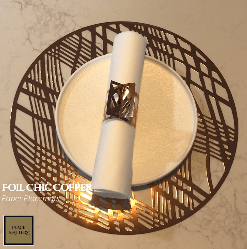 Copper Round Weave Placemats – Pack of 20 | Place Matters - Place Matters