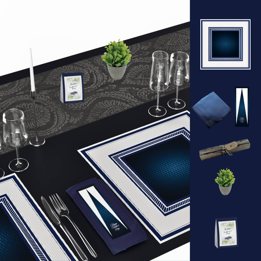 Father's Day Blue Table Setting Pack For 10|Place Matters - Place MattersTable Setting Pack