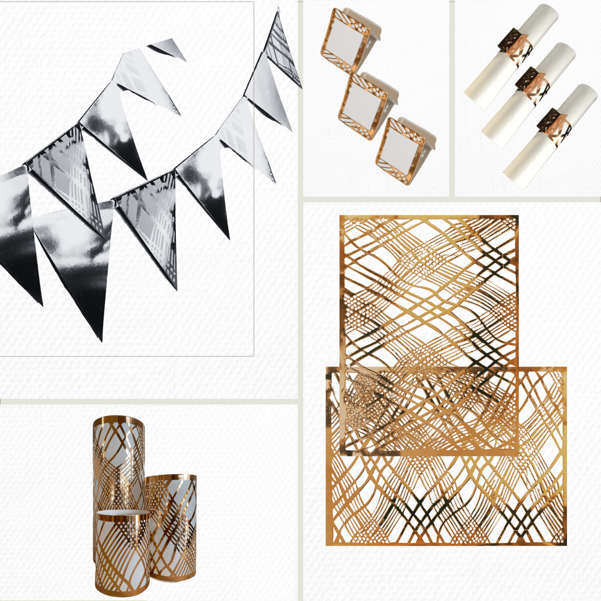 Gatsby Gold Party Pack Weave Design - Place MattersParty Pack