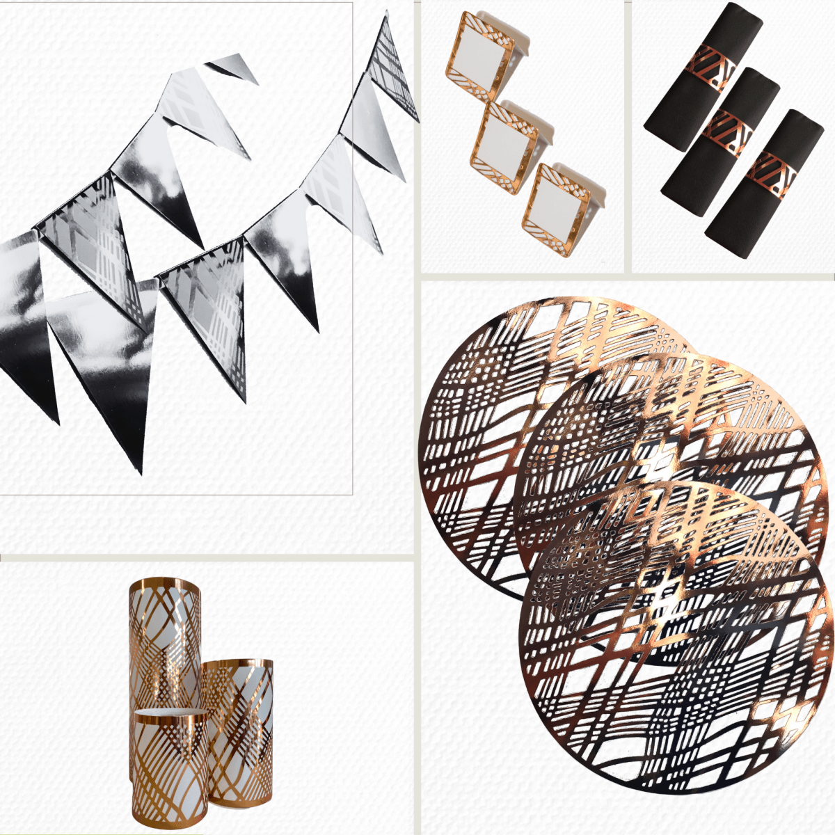 Gatsby Gold Party Pack Weave Design - Place MattersParty Pack