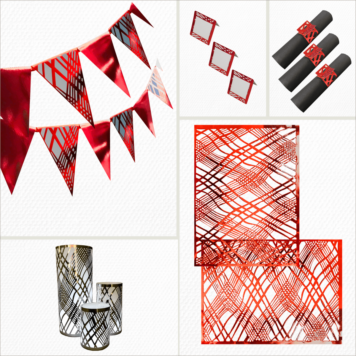 Gatsby Gold Party Pack Weave Design - Place MattersParty Pack