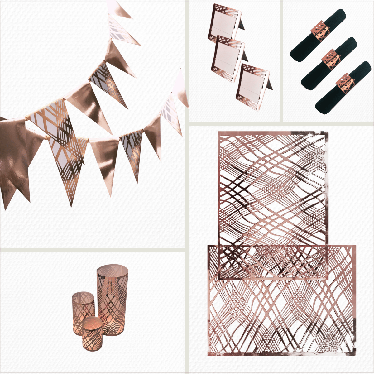 Gatsby Gold Party Pack Weave Design - Place MattersParty Pack
