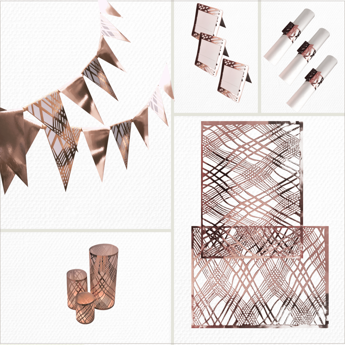 Gatsby Gold Party Pack Weave Design - Place MattersParty Pack