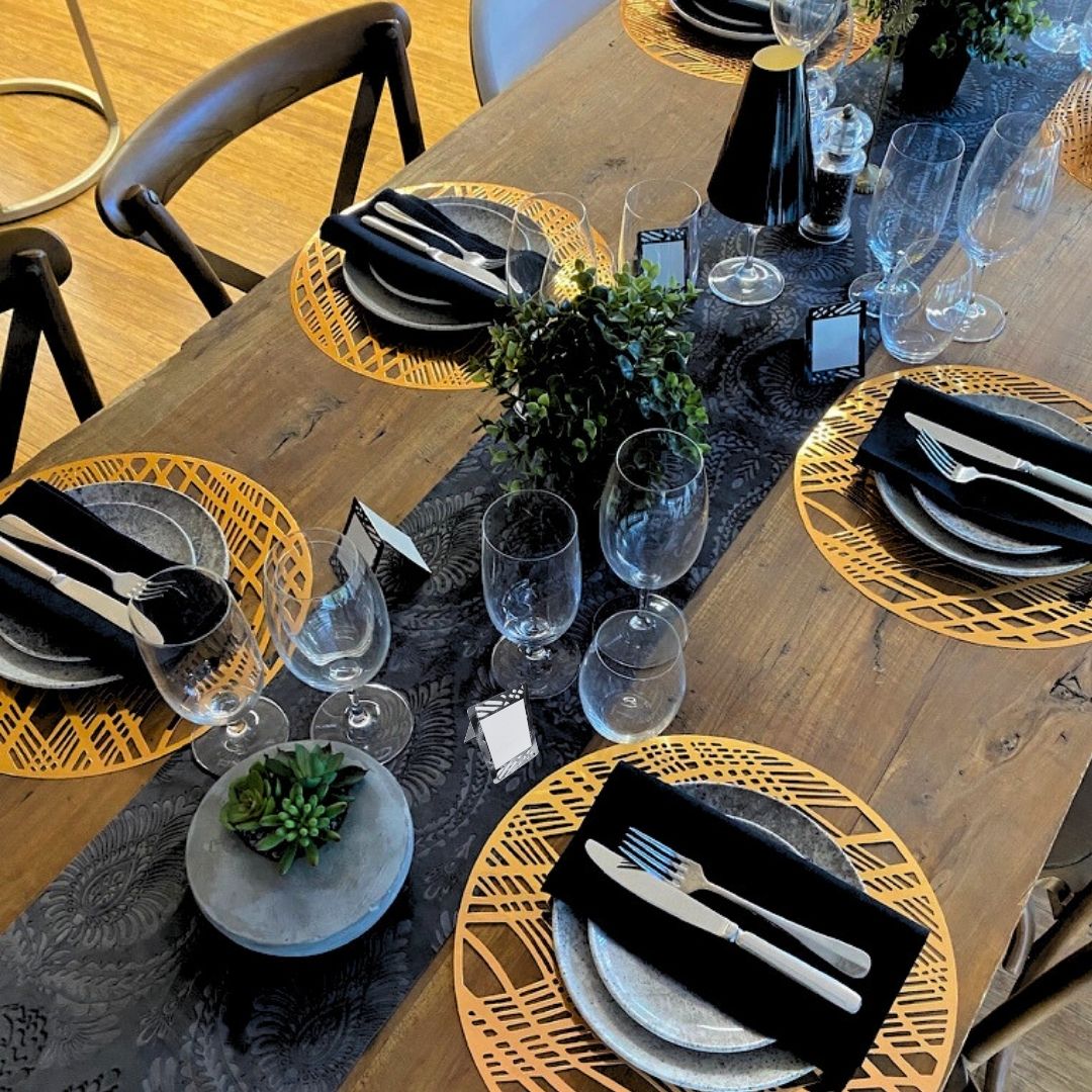 Gold Round Weave Placemats – Pack of 20 | Place Matters - Place Matters
