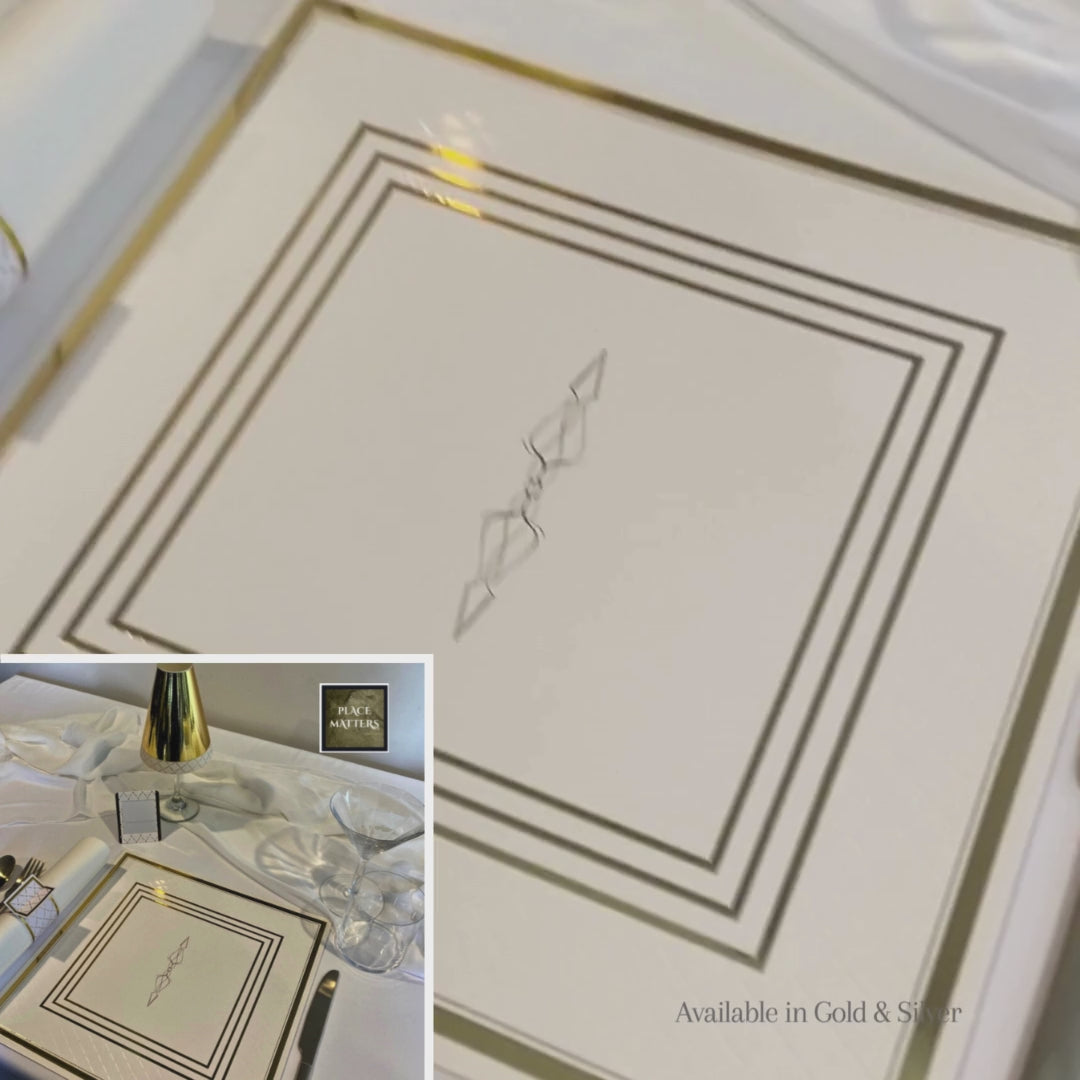 Silver Square Placemats Video