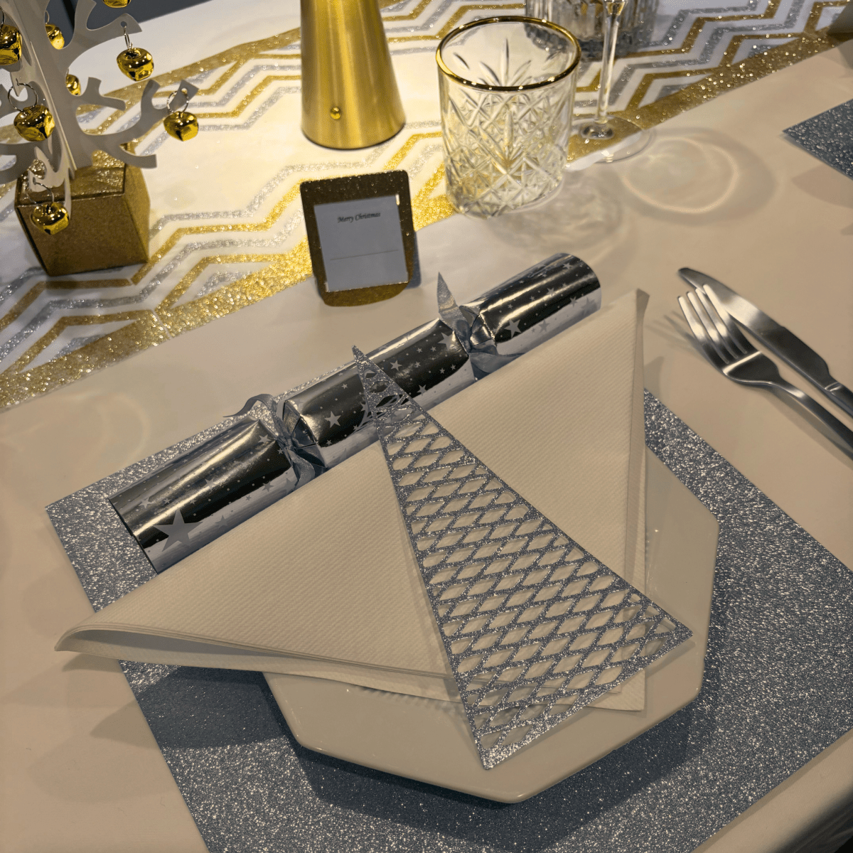 Silver Glitter Square Placemats – Pack of 20 | Place Matters - Place MattersPlacemats