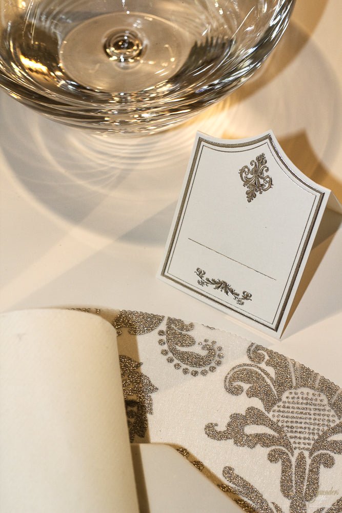 Silver Place Cards (Royale Design) - Place Matters