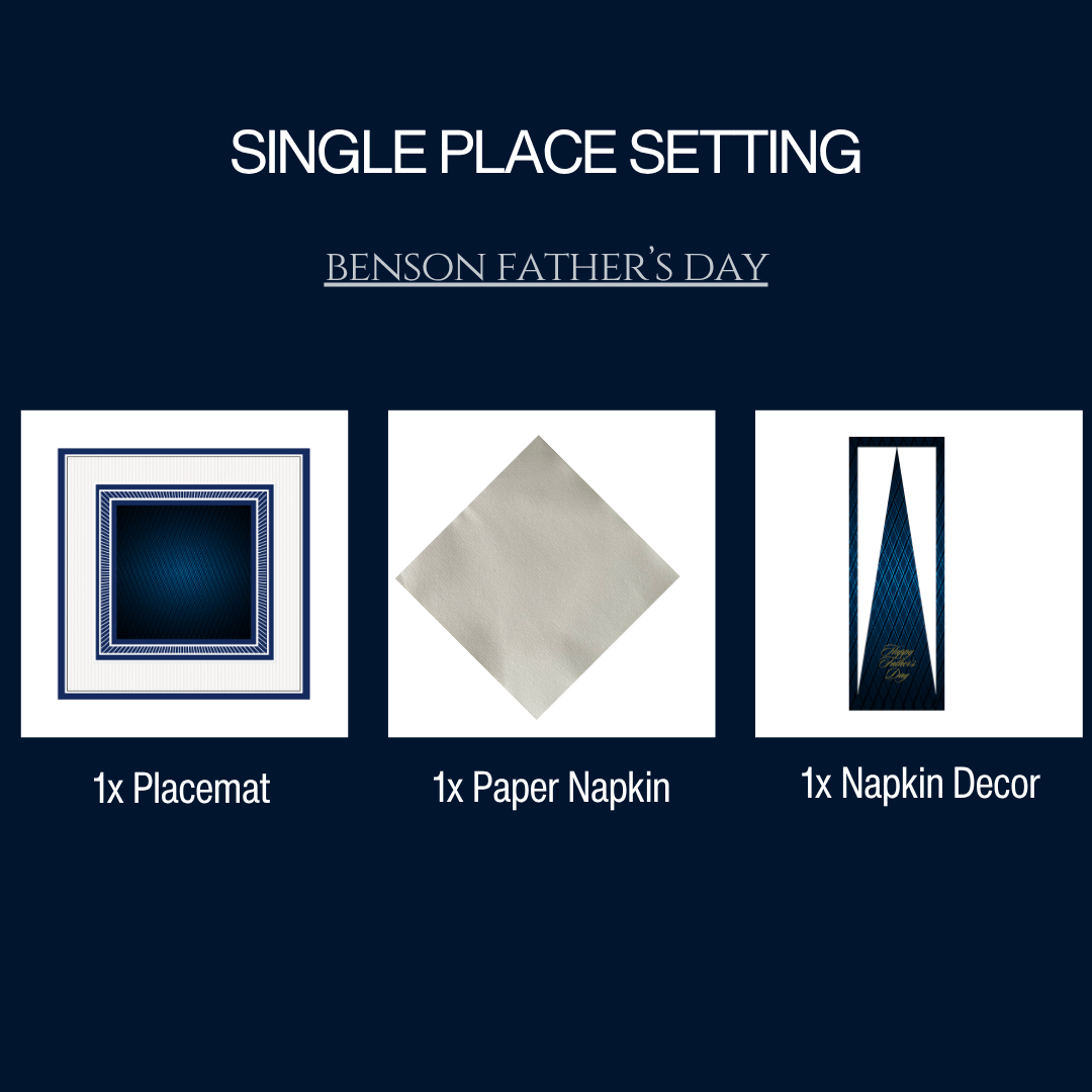 Single Place Setting (Father's Day Benson Design) - Place MattersSingle - Place - Setting