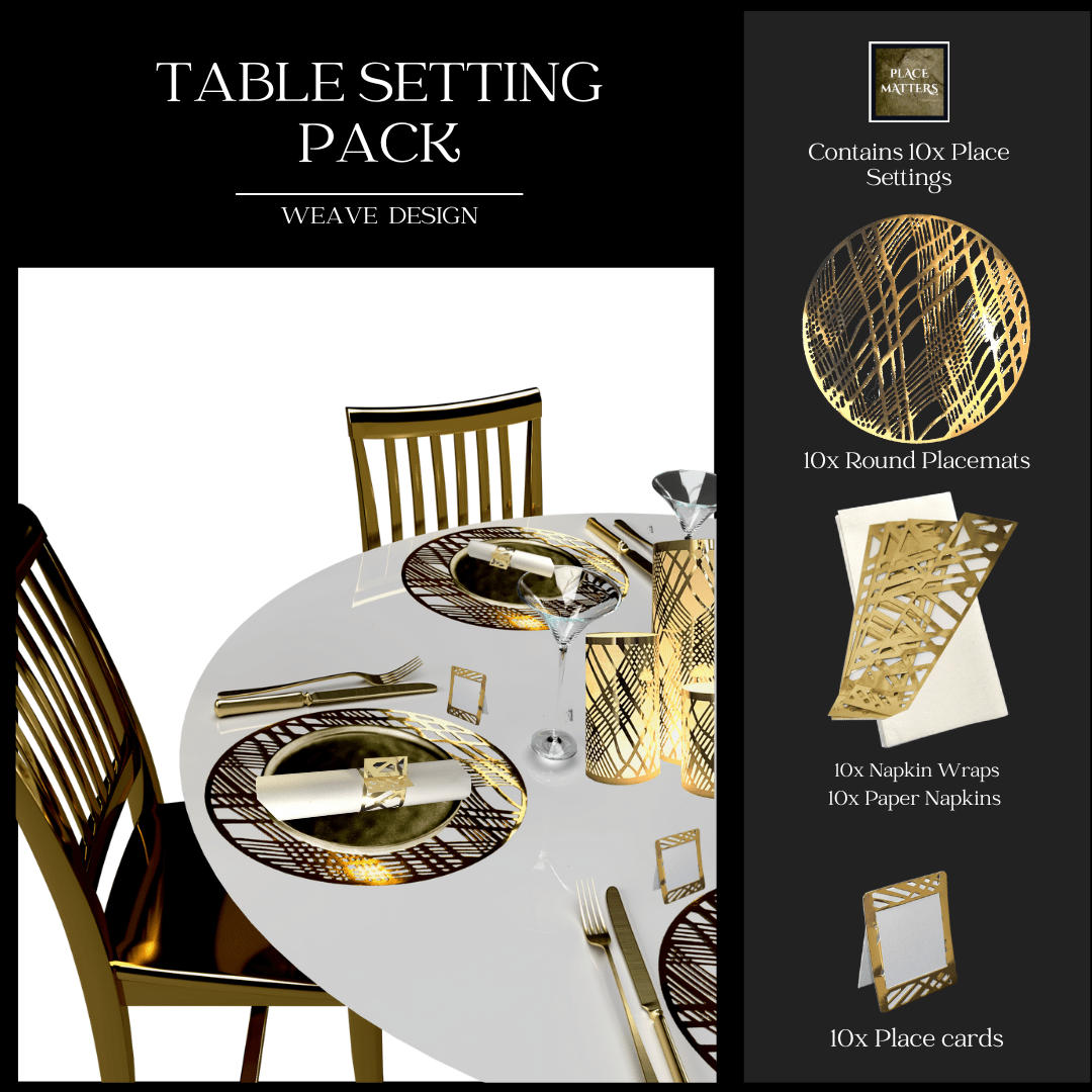 Table Setting Pack — Weave Design No Table Runner - Place MattersTable Setting Packs
