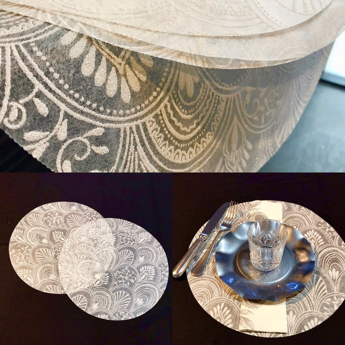 White Placemats (Milano Design)(Pack of 25) - Place Matters