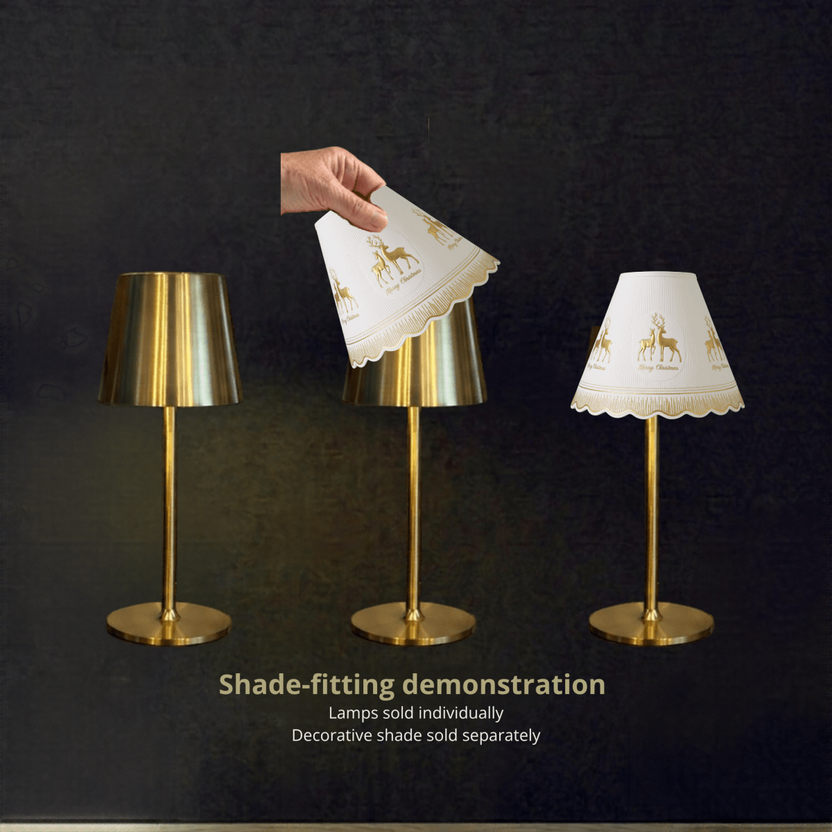 Wholesale Christmas Lamp Shades (Christmas Spray) – Pack of 6 | Saunders Concepts - Place MattersS/C Table Decor