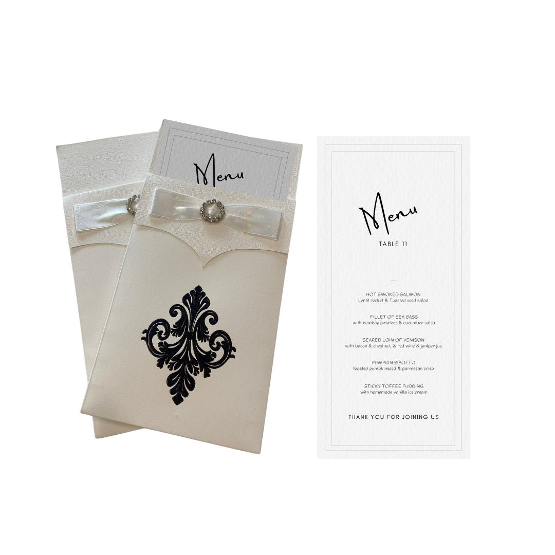 Wholesale Menu/Napkin Covers (Royale Design) Pack of 25 - Place Matters