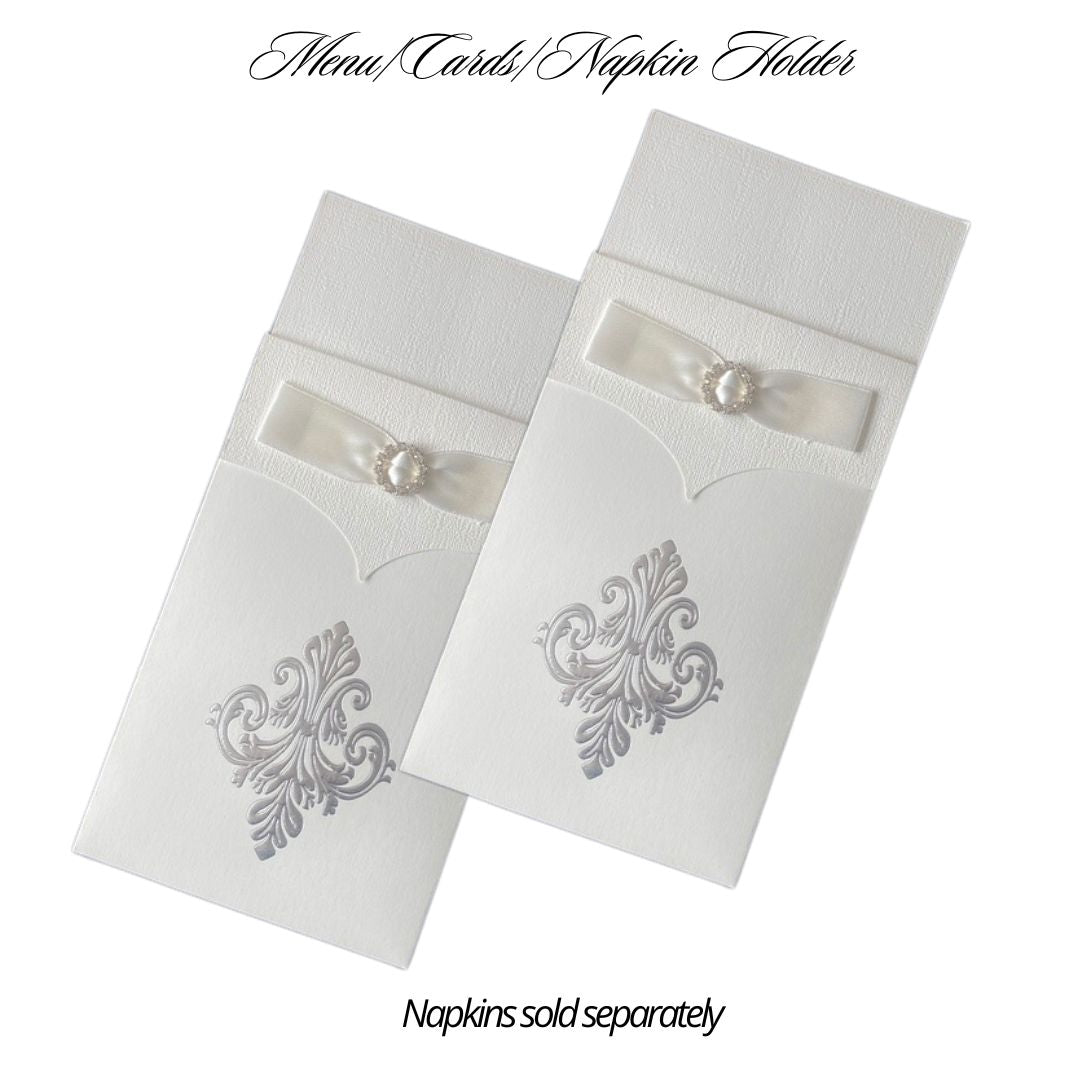 Wholesale Menu/Napkin Covers (Royale Design) Pack of 25| Saunders Concepts - Place Matters