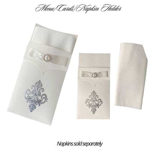 Wholesale Menu/Napkin Covers (Royale Design) Pack of 25| Saunders Concepts - Place Matters