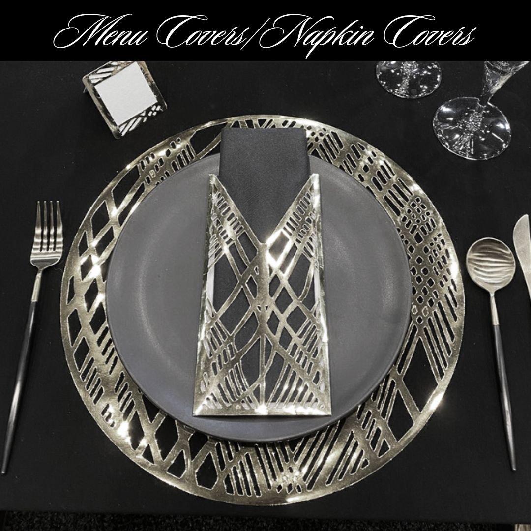 Wholesale Menu/Napkin Covers (Weave Design) Pack of 25| Saunders Concepts - Place Matters
