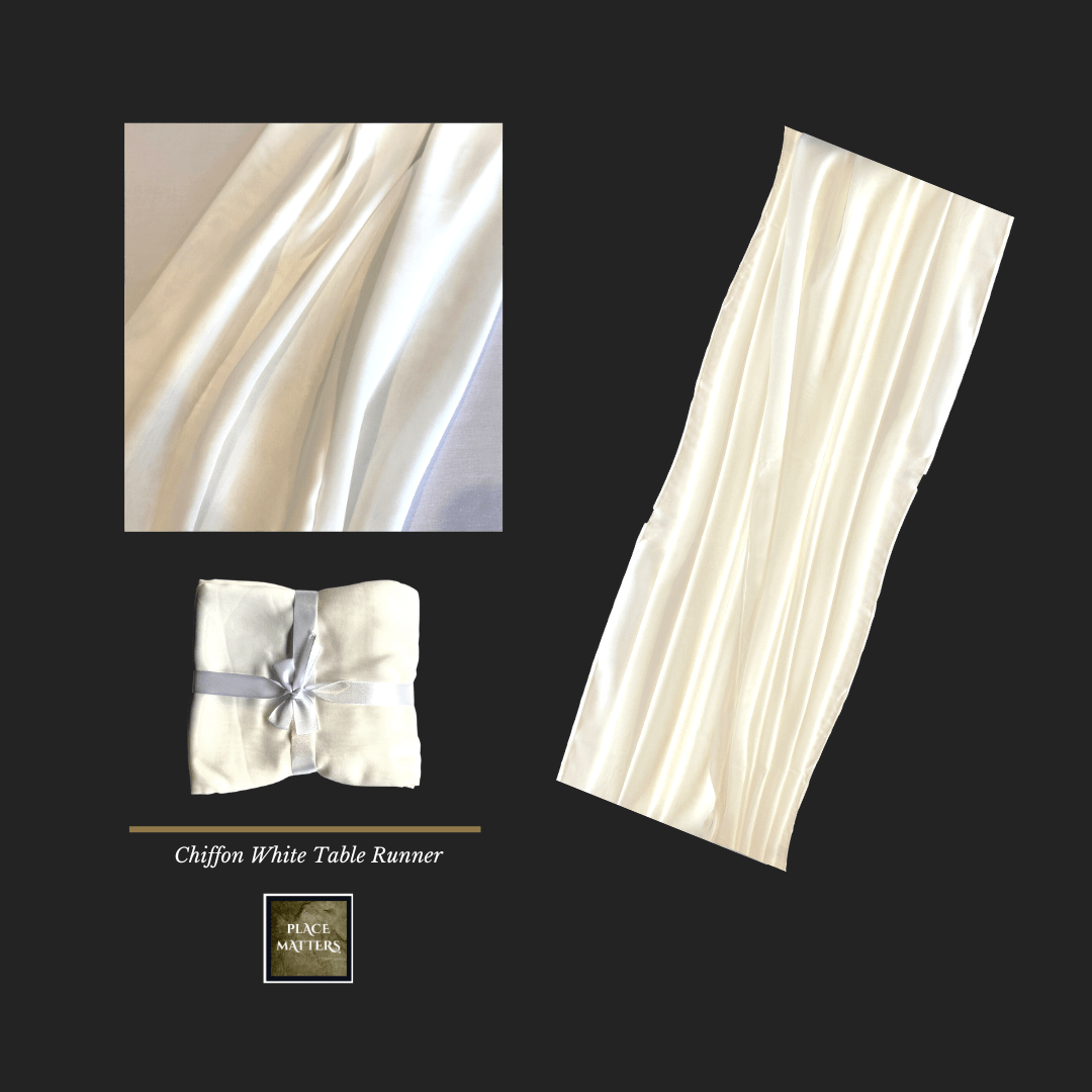 Chiffon White Table Runners - Place MattersTable Runners