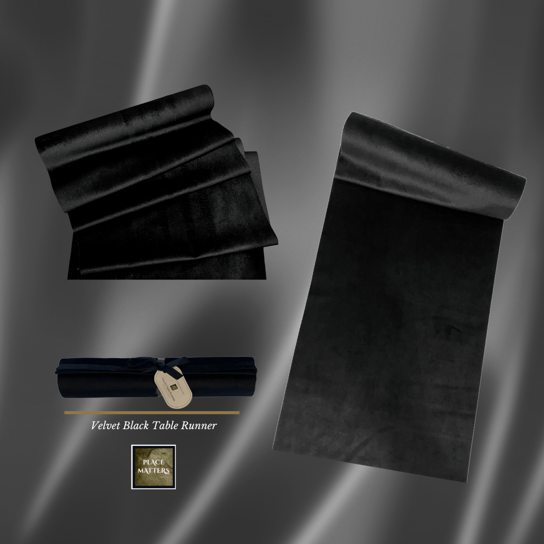 Velvet Black Table Runners - Place Matters