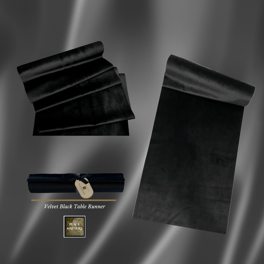 Velvet Black Table Runners - Place MattersTable Runners