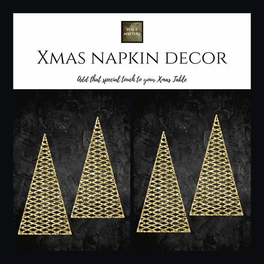 Christmas Tree Napkin Decor (Droplets Design) - Place MattersChristmas Table Decor