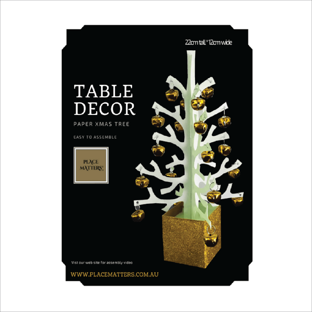 Anni Red Xmas Tree Table Decoration - Place MattersChristmas Table Decor