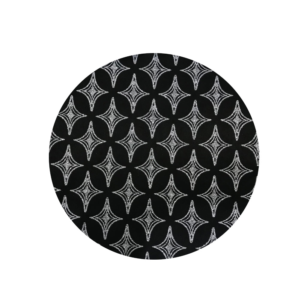 Diamonds Design Round Placemats – Black | Place Matters (Pack of 20) - Place Matters