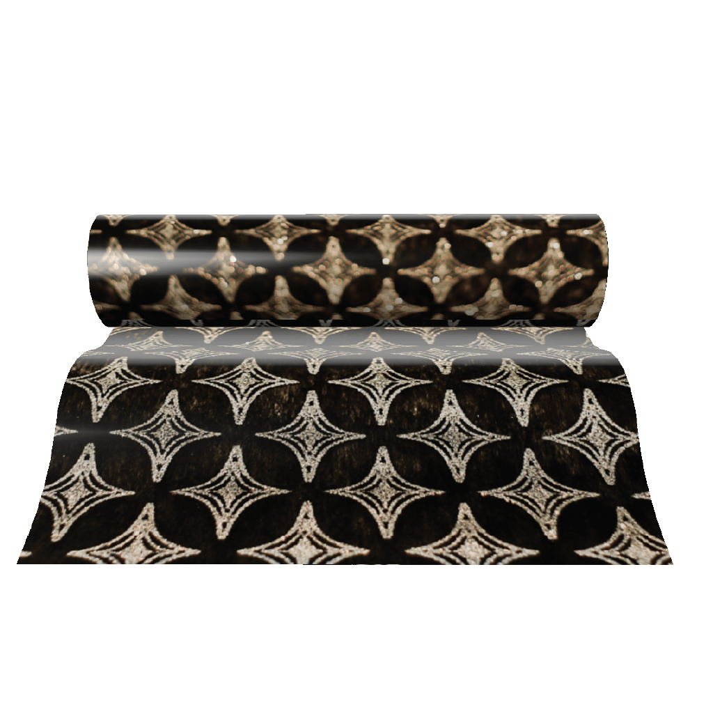 Black Table Runner - Diamonds Design - Place Matters