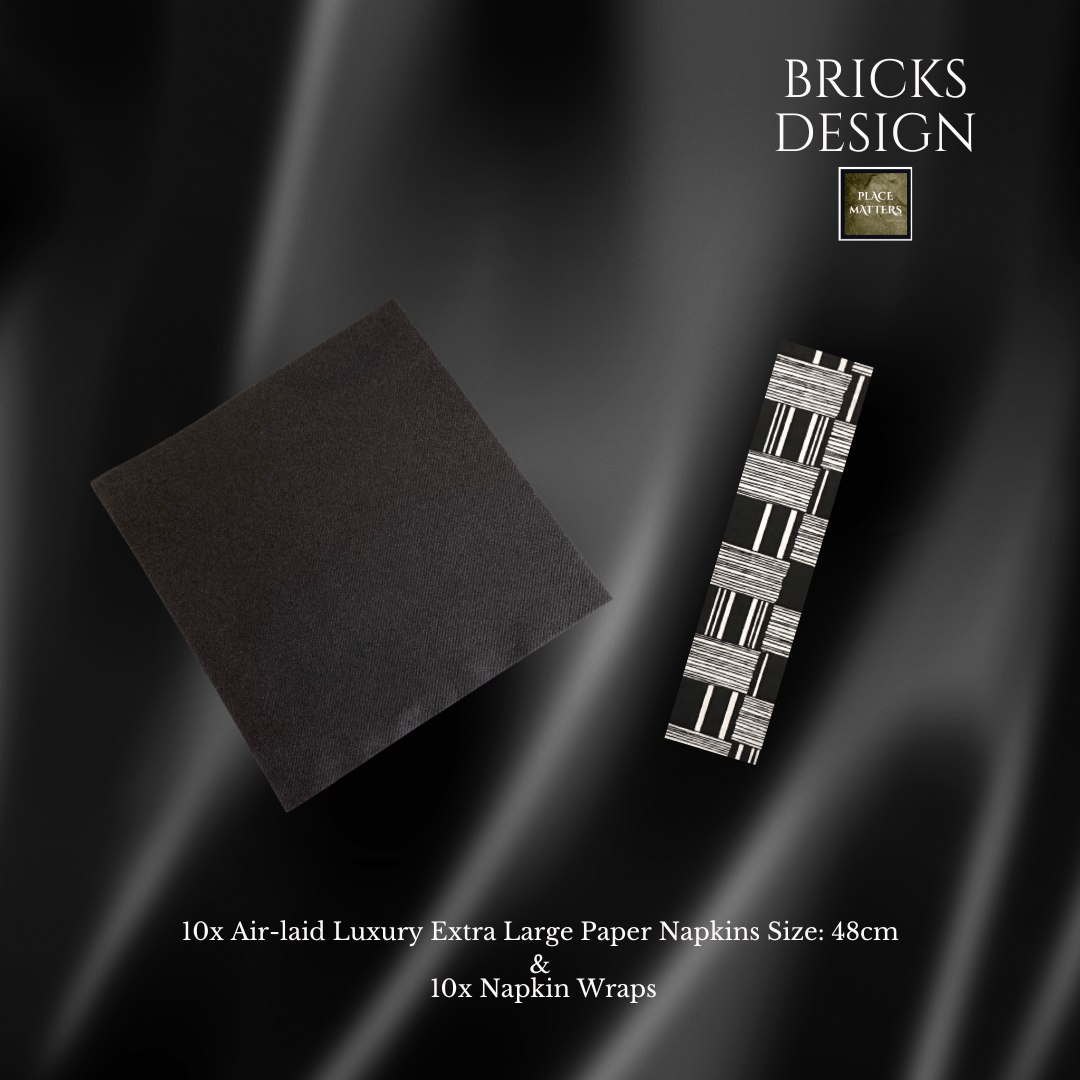 Black Table Setting Pack for 10 — + Table Runner - Place Matters