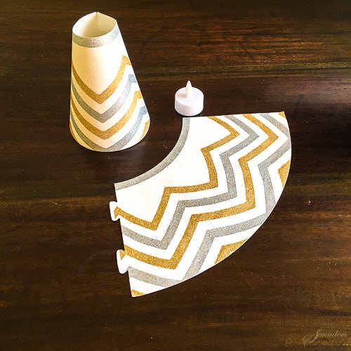 Chevron Wine Glass Lamp Shades (Pack of 6) - Place Matters