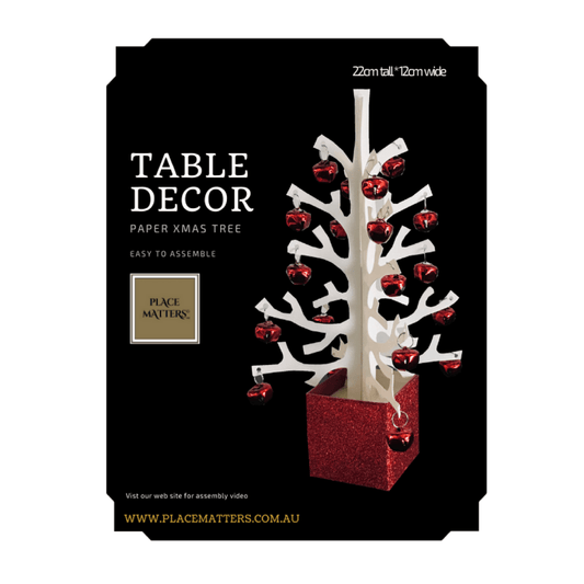 Anni Red Xmas Tree Table Decoration - Place MattersChristmas Table Decor