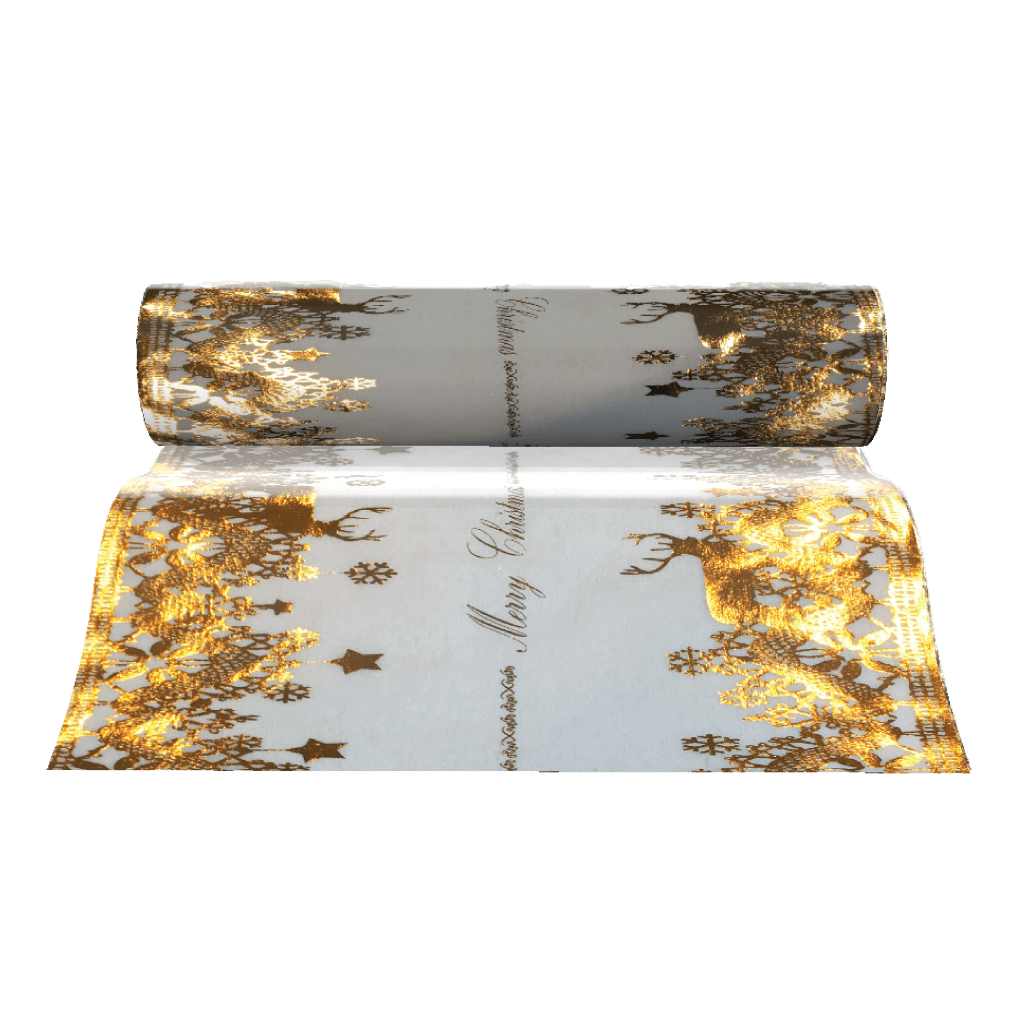 Christmas Gold Table Runners (Reindeer Design) - Place MattersTable Runners
