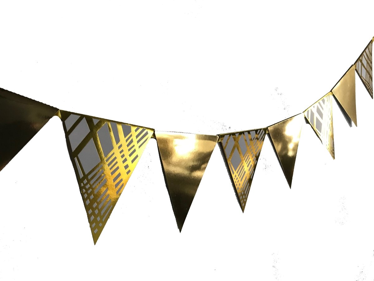 Gold Foil Buntings (Weave Design) - Place Matters