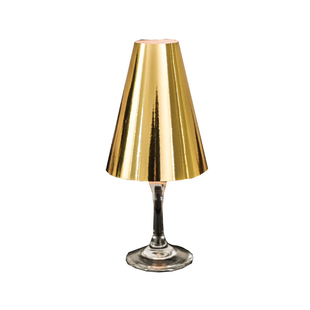 Gold Wine Glass Lamp Shades (Pack of 6) - Place MattersWine Glass Lamp Shades