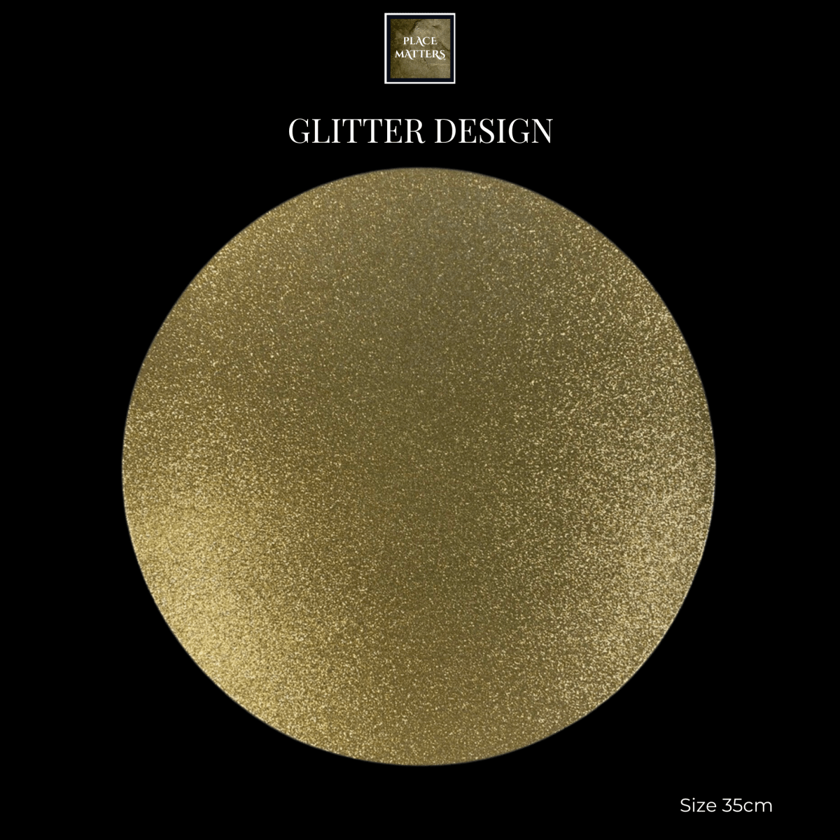 Gold Glitter Design Round Placemats | Place Matters (Pack of 20) - Place Matters