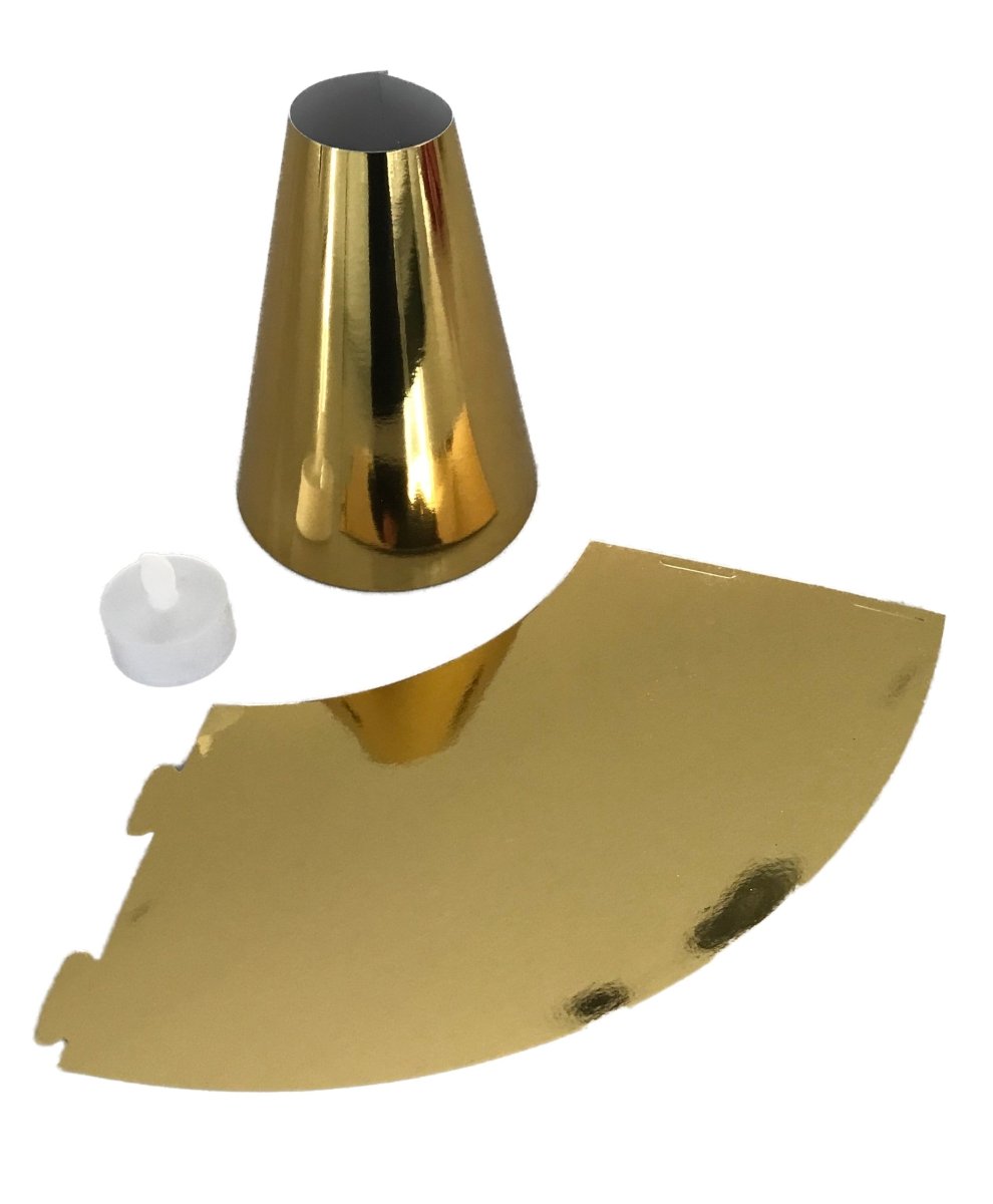 Gold Wine Glass Lamp Shades (Pack of 6) - Place Matters