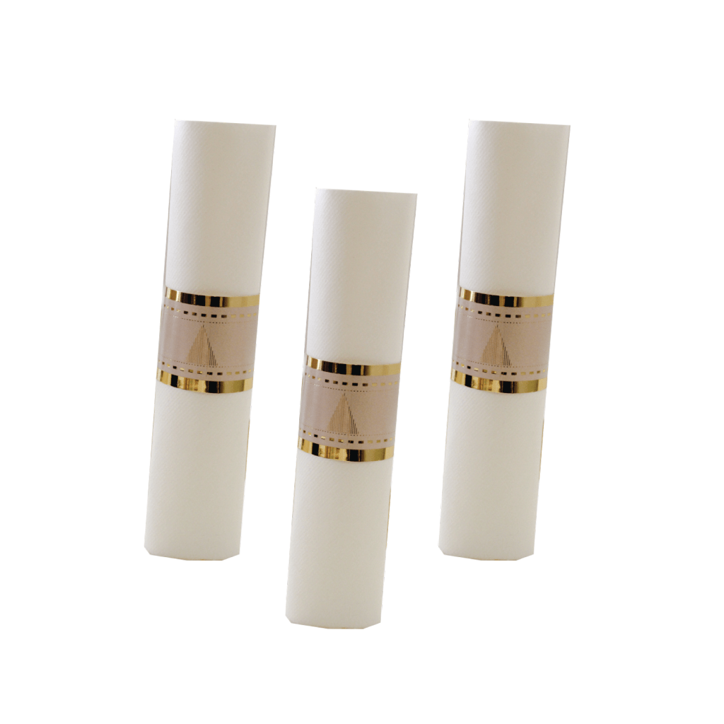 Christmas Napkin Wraps (Stripe Xmas Tree Design) - Place MattersChristmas Table Decor