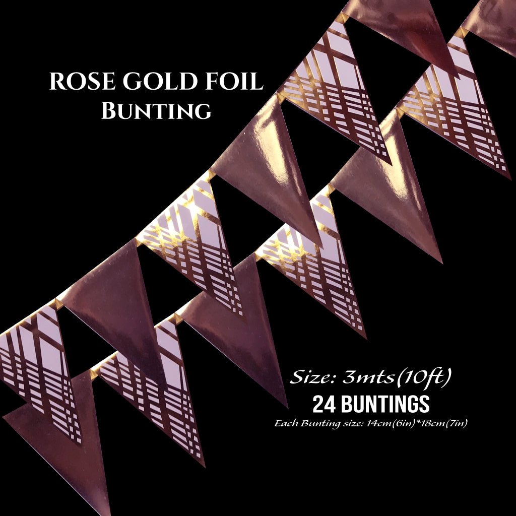 Gold Foil Buntings (Weave Design) - Place Matters