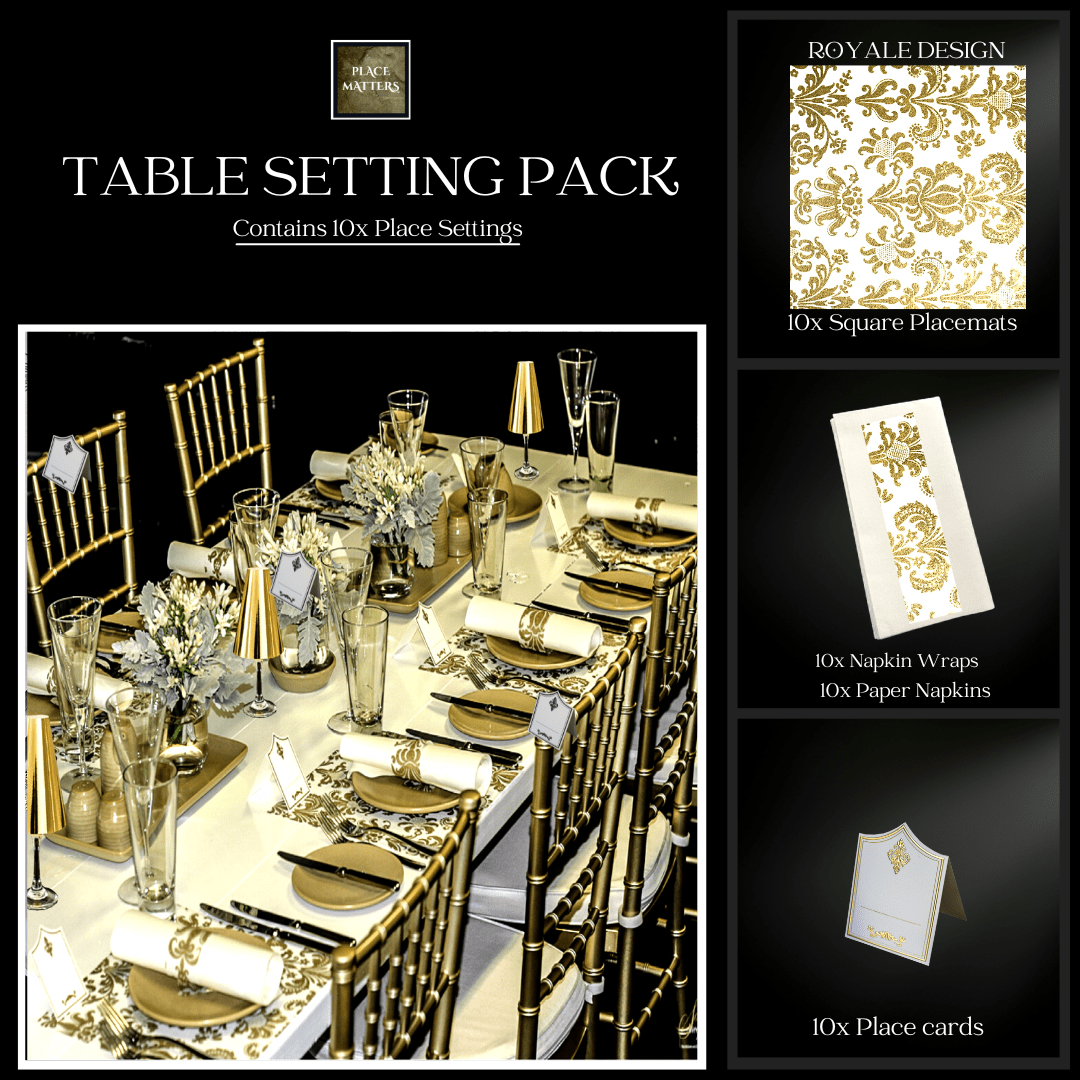 Table Setting Pack for 10 — Royale Design - Place Matters
