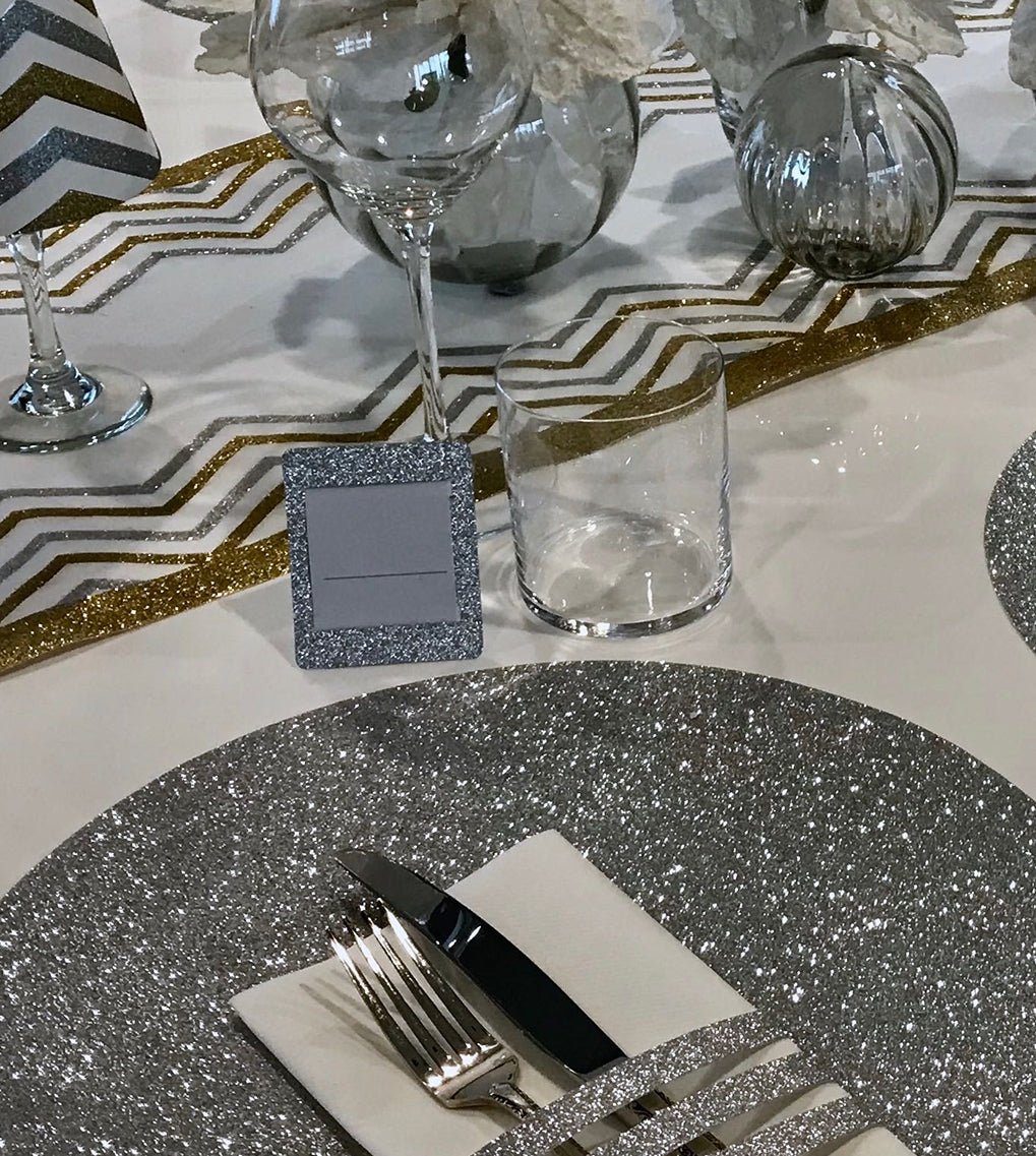 Gold Glitter Place Cards (Glitter Design) - Place Matters