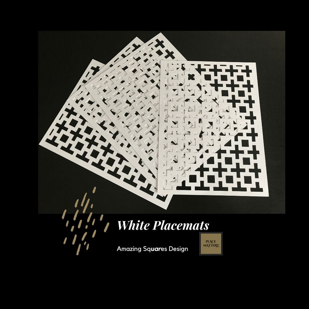Amazing Squares Design Placemats | Place Matters (Pack of 20) - Place Matters