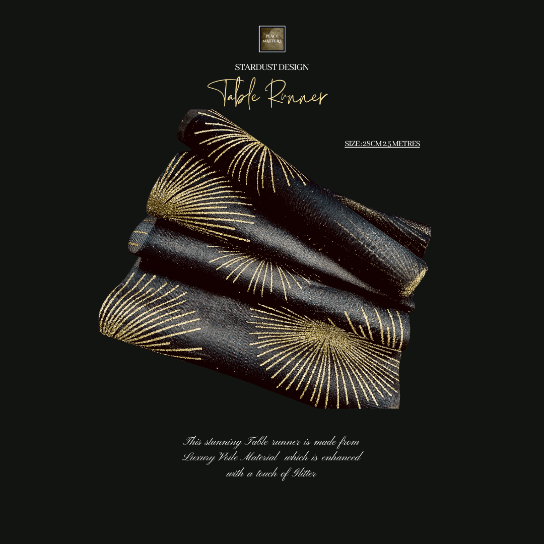 Black Stargaze Table Runners - Place MattersTable Runners