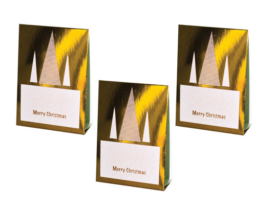 Place Cards (Stripe Foil Christmas Tree) - Place MattersChristmas Table Decor